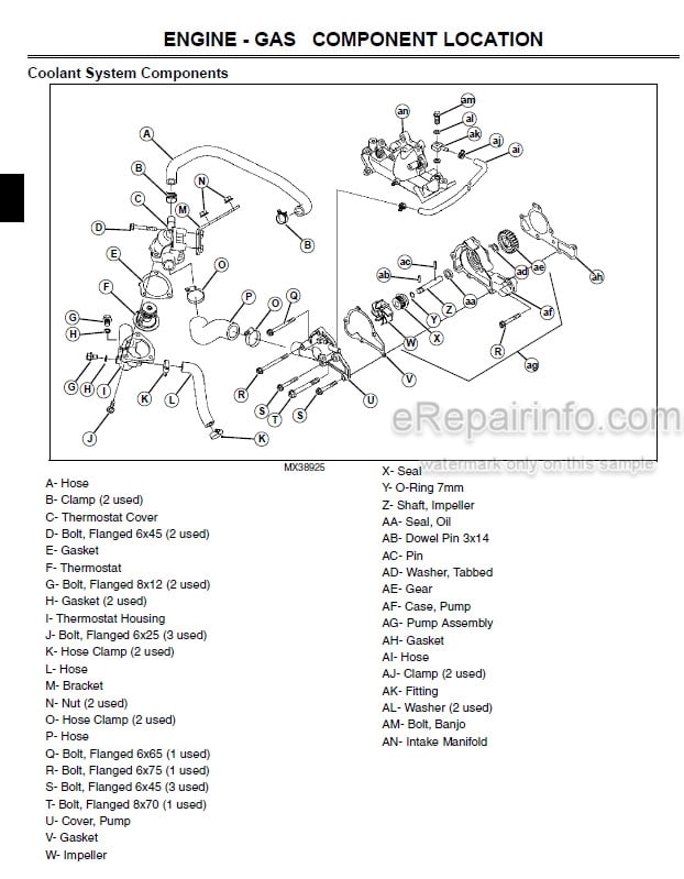 Photo 5 - John Deere XUV620I Technical Repair Manual Gator Utility Vehicle TM1736