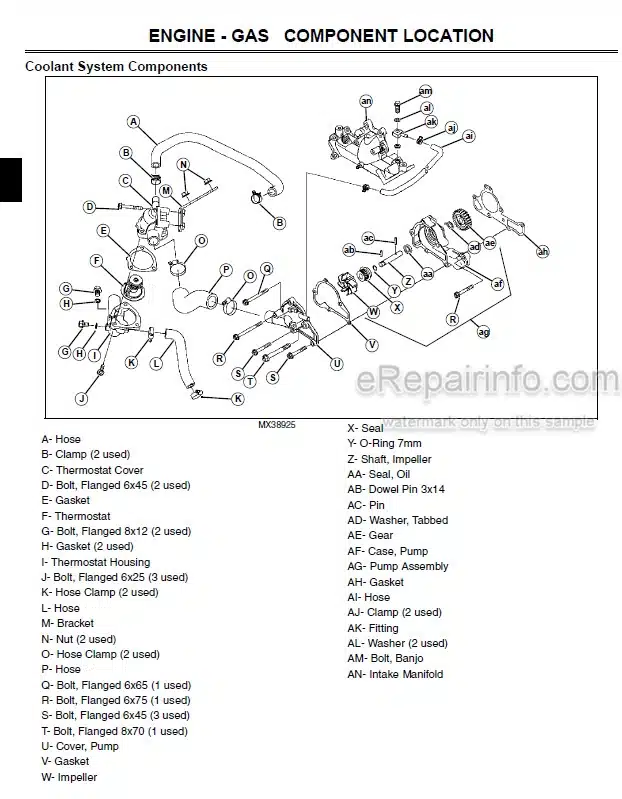 Photo 5 - John Deere XUV620I Technical Repair Manual Gator Utility Vehicle TM1736
