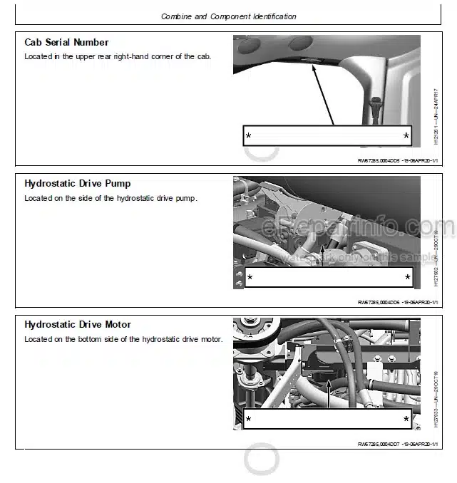 Photo 6 - John Deere Side Hill 9500 Repair Operation And Tests Technical Manual Combine TM1545