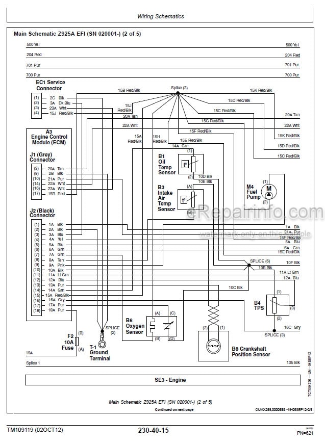 Photo 4 - John Deere Z910A To Z970A Z Trak Technical Manual Mower TM109119