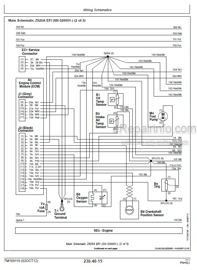 Photo 4 - John Deere Z910A To Z970A Z Trak Technical Manual Mower TM109119