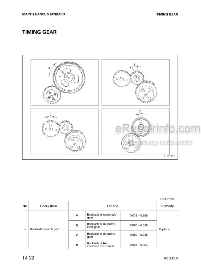 Photo 3 - Komatsu 102 Series 6D102E-1 S6D102E-1 SA6D102E-2 S6D102E-2 Shop Manual Diesel Engine For Komatsu Forklift SM140
