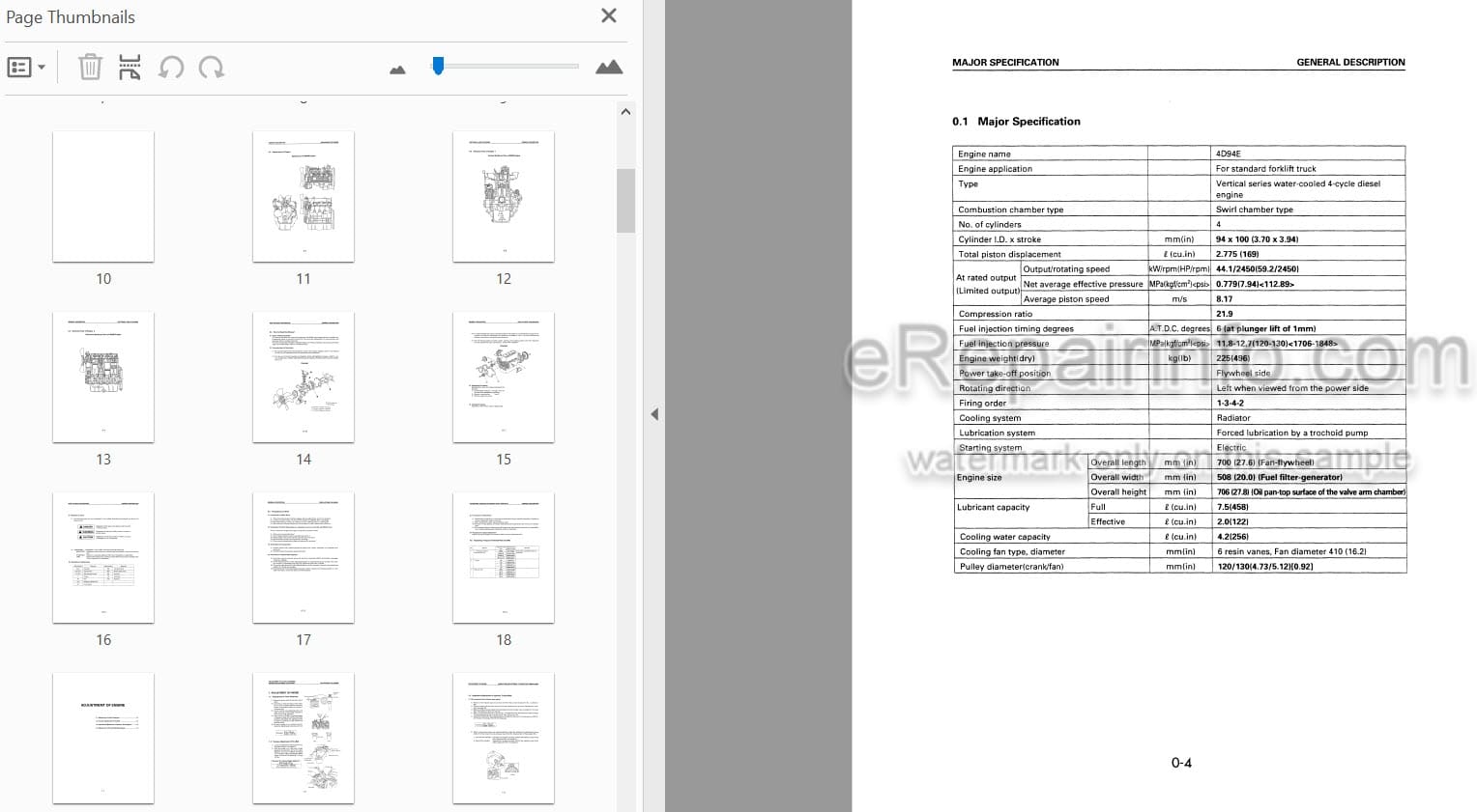 Photo 3 - Komatsu 4D94E Service Manual Diesel Engine For Komatsu Forklift SM197