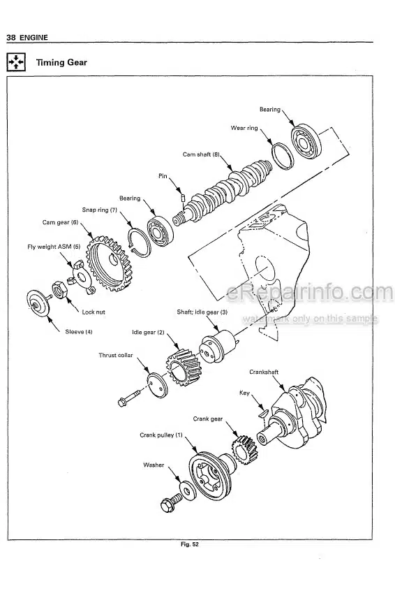 Photo 4 - Komatsu 4LB1 4LC1 4LE1 Shop Manual Engine For Komatsu Forklift 4LBCE1-BE1