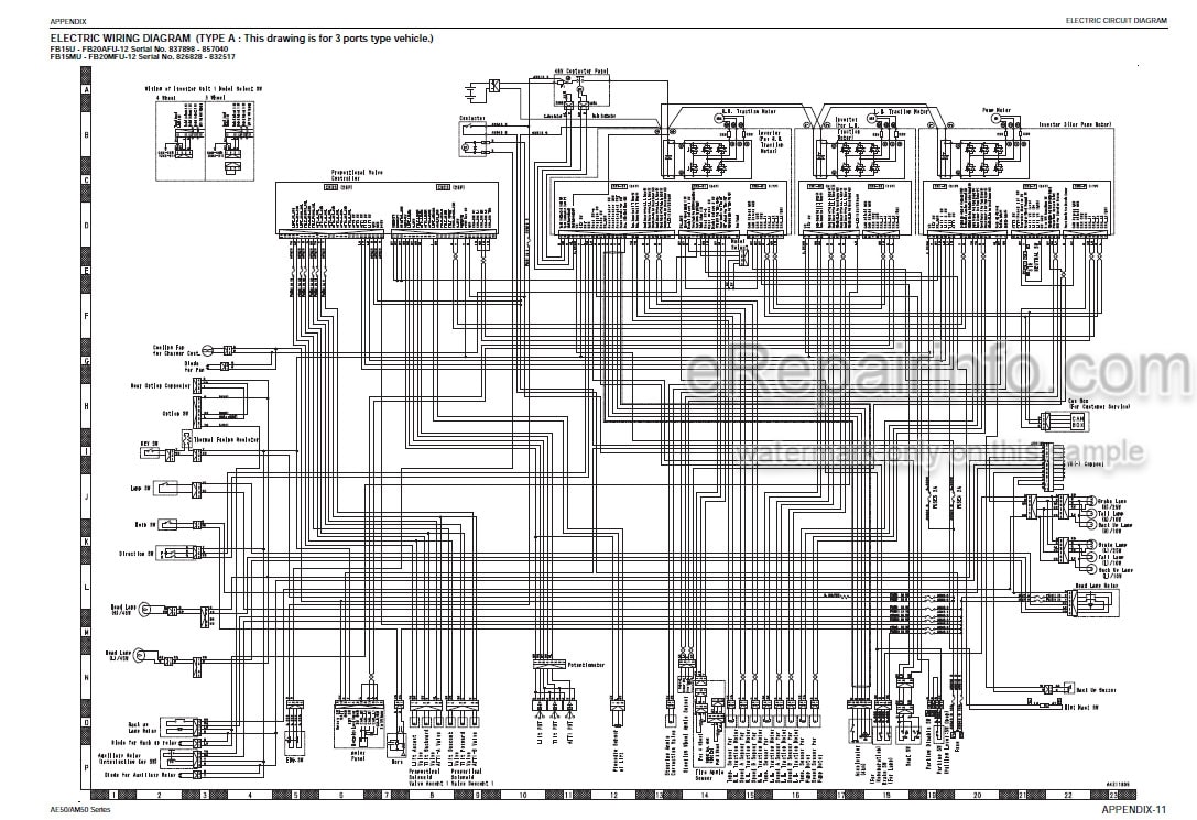 Photo 4 - Komatsu AE50 AM50 Series F15U-12 To FB20MFU-12 Shop Manual Electric Lift Truck BBA12C1-04