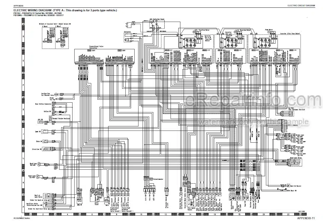 Photo 4 - Komatsu AE50 AM50 Series F15U-12 To FB20MFU-12 Shop Manual Electric Lift Truck BBA12C1-04