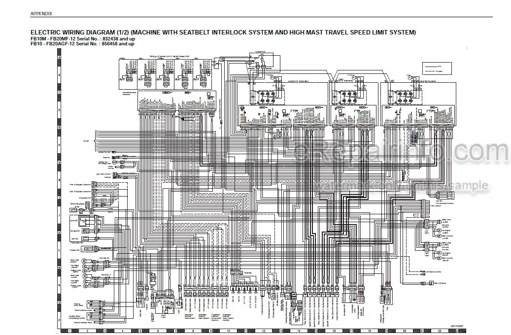 Photo 3 - Komatsu AE50 AM50 Series FB10-12 To FB20MF-12 Shop Manual Forklift Truck BBA12E1-11
