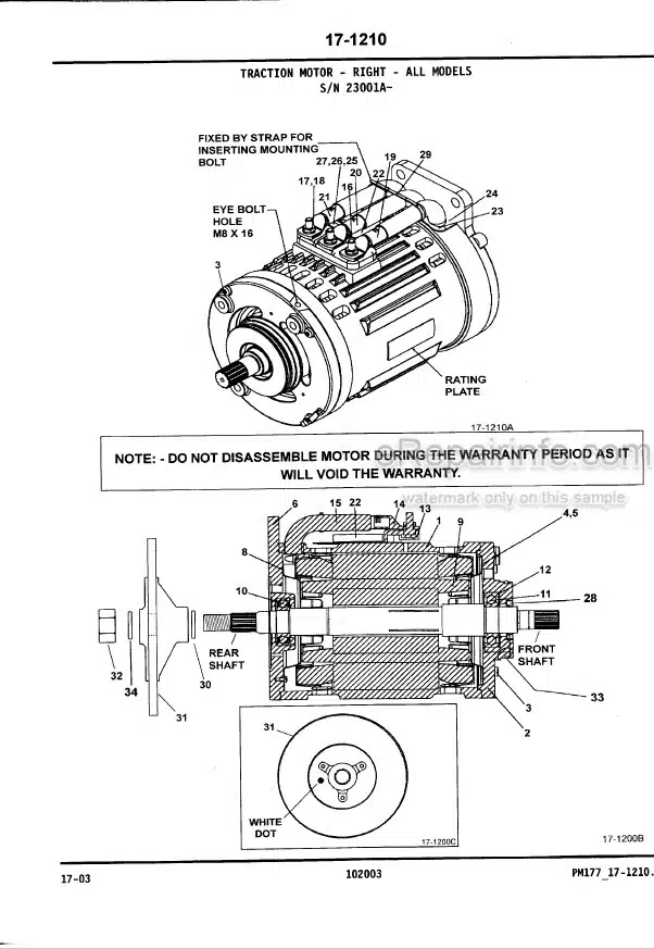 Photo 12 - Komatsu AMX BMX FB15M-3 To FB20M-3 Parts Manual Electric Forklift Trucks PM177