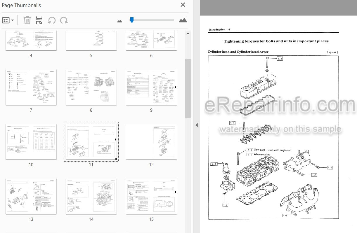 Photo 3 - Komatsu C240 Shop Manual Diesel Engine For Komatsu Forklift C240-BE2