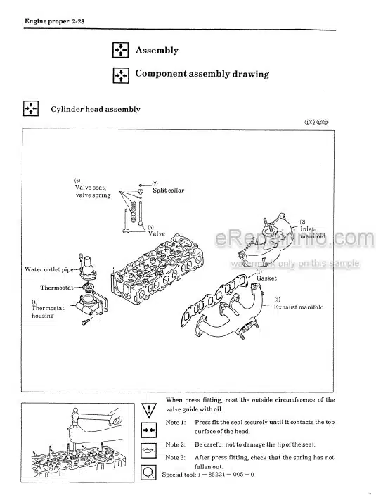 Photo 4 - Komatsu C240 Shop Manual Diesel Engine For Komatsu Forklift C240-BE2