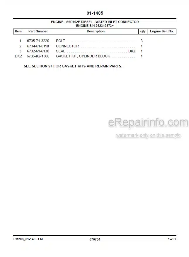 Photo 4 - Komatsu CX20 FG35ST-8 To FD40ZT2-8 Parts Manual Forklift Truck PM208