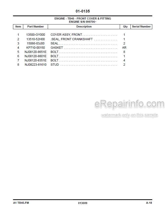 Photo 4 - Komatsu CX50 FG40ZTU-10 To FD40-10 Parts Manual Forklift Truck PM242