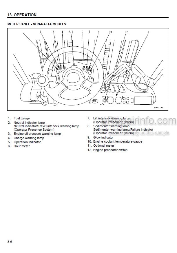 Photo 3 - Komatsu CX50 FG40ZTU-10 To FD50AY-10 Operation And Maintenance Manual Forklift Truck OM304[S]