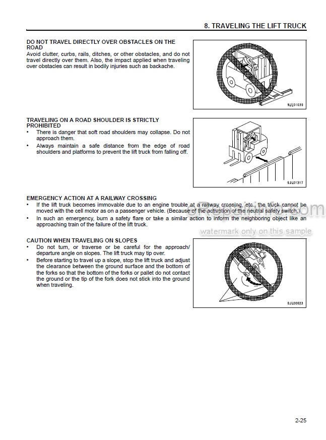 Photo 4 - Komatsu CX50 FG40ZTU-10 To FD50AY-10 Operation And Maintenance Manual Forklift Truck OM304[S]