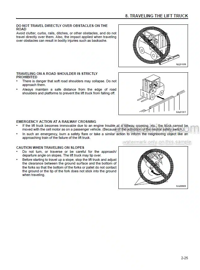 Photo 4 - Komatsu CX50 FG40ZTU-10 To FD50AY-10 Operation And Maintenance Manual Forklift Truck OM304[S]