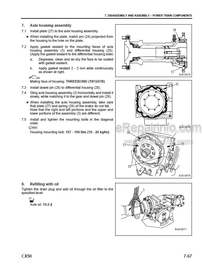 Photo 10 - Komatsu CX50 Series FG40ZTU-10 To FD50ATU-10 Service Manual Forklift SM203