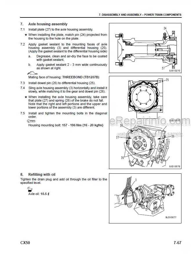 Photo 7 - Komatsu CX50 Series FG40ZTU-10 To FD50ATU-10 Service Manual Forklift SM203