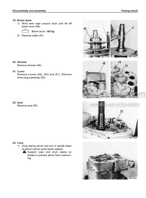 Photo 6 - Komatsu D355C-3 Shop Manual Pipelayer SEBM0196B00 SN 5416-