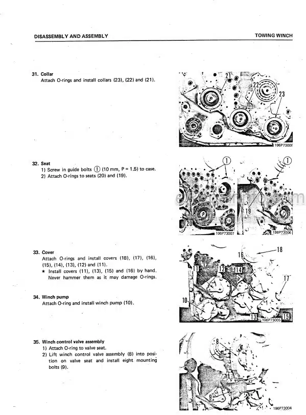 Photo 6 - Komatsu D355C-3 Shop Manual Pipelayer SEBM0196Z00 SN 4001-