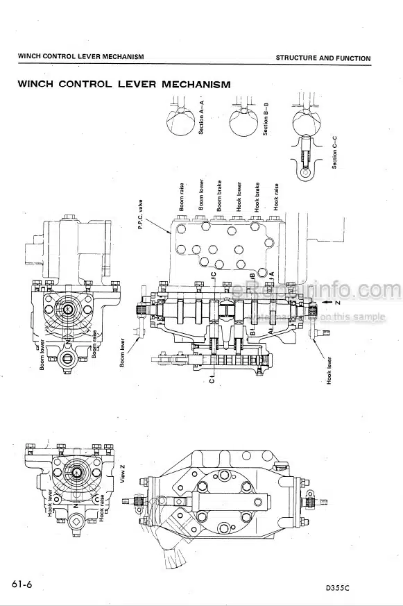 Photo 5 - Komatsu D355C-3 Shop Manual Pipelayer SEBM0196B00 SN 5416-