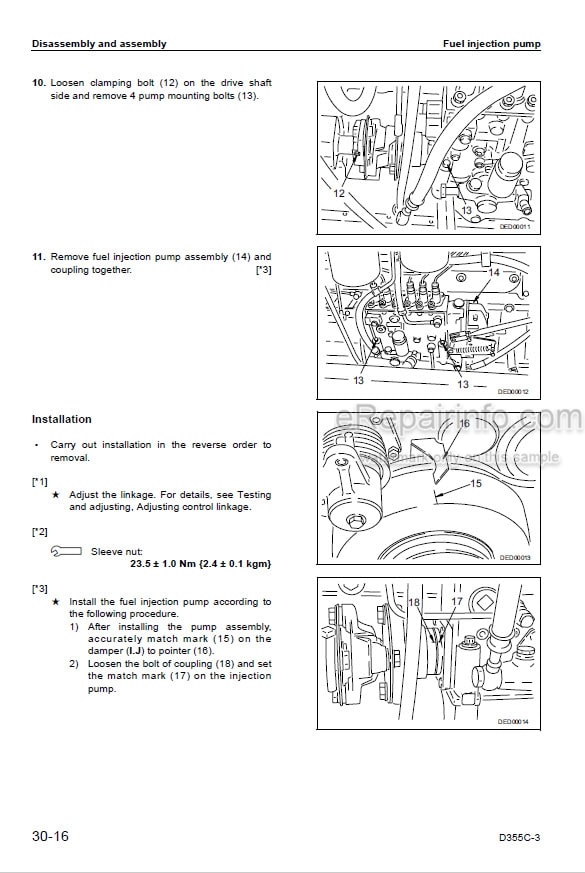 Photo 5 - Komatsu D355C-3 Shop Manual Pipelayer SEBM029900 SN 14263-