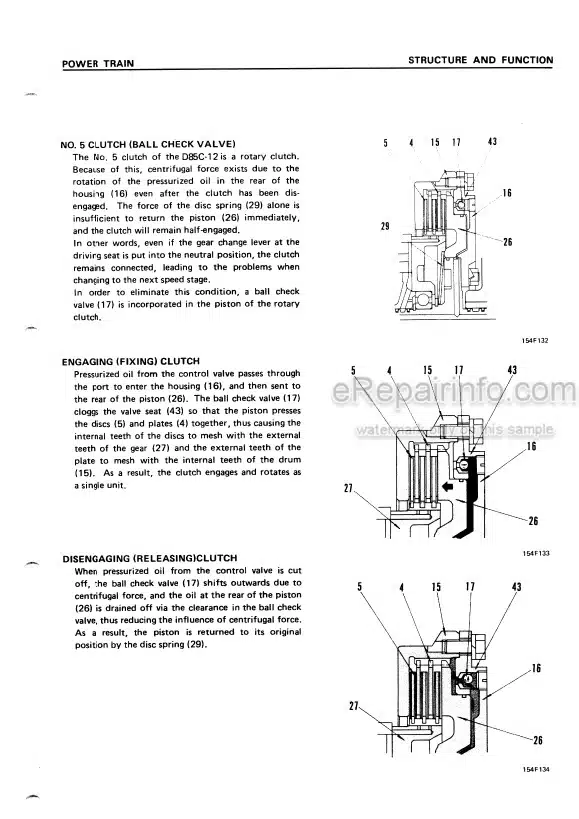 Photo 5 - Komatsu D85C-12 Shop Manual Pipelayer SEBM0156B00 SN 24824-