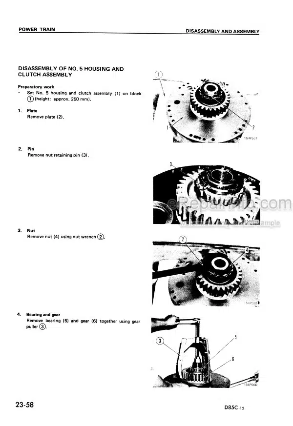Photo 7 - Komatsu D85C Shop Manual Pipelayer D85C.12-BE1