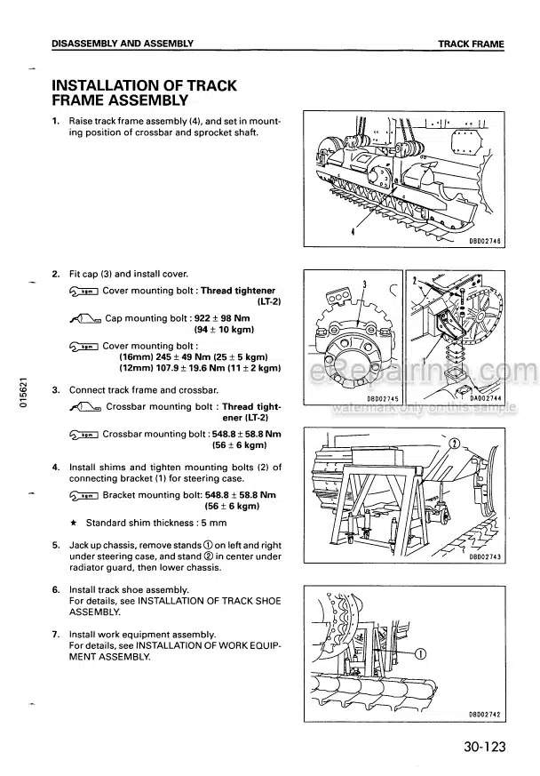 Photo 7 - Komatsu D85C-12 Shop Manual Pipelayer SEBM0156B00 SN 24824-