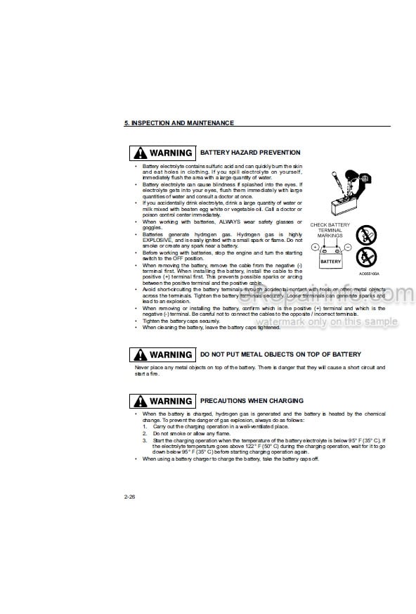 Photo 5 - Komatsu DX20 FG70-7 To FD80T-8 Operation And Maintenance Manual Forklift Truck OM113R