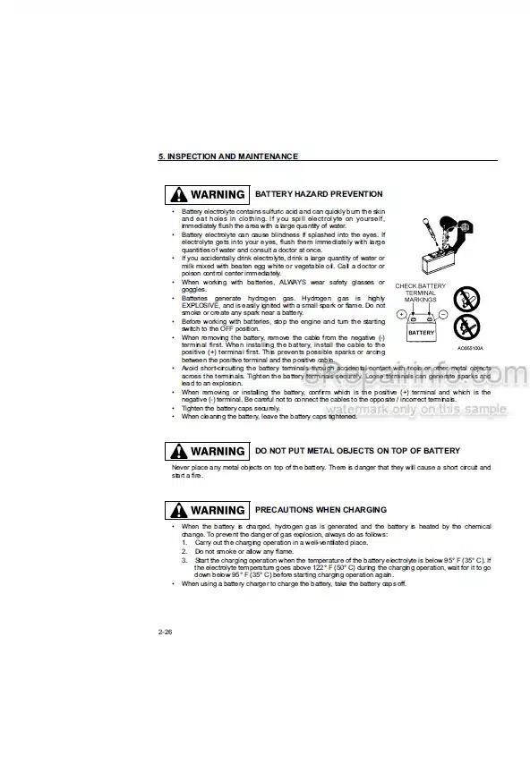 Photo 5 - Komatsu DX20 FG70-7 To FD80T-8 Operation And Maintenance Manual Forklift Truck OM113R