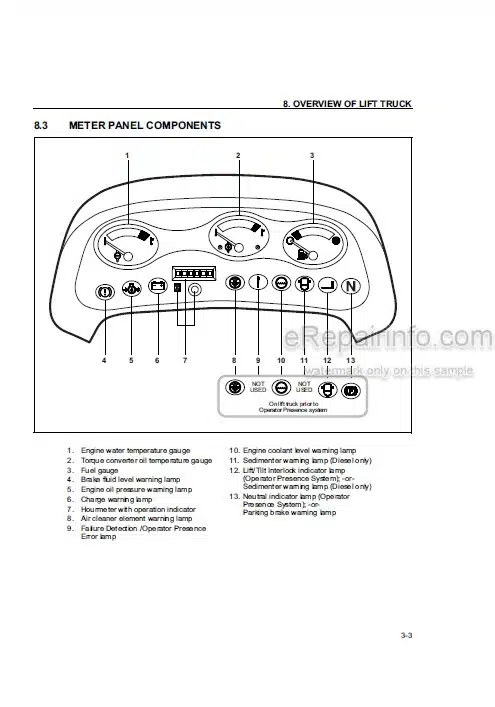 Photo 3 - Komatsu DX20 FG70-7 To FD80T-8 Operation And Maintenance Manual Forklift Truck OM113R