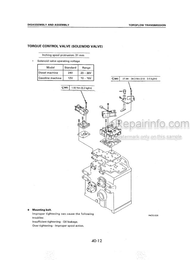 Photo 5 - Komatsu DX20 Series FG50-7 To FD80-7 Shop Manual Forklift Truck SM181