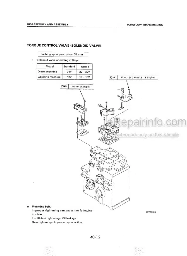 Photo 5 - Komatsu DX20 Series FG50-7 To FD80-7 Shop Manual Forklift Truck SM181