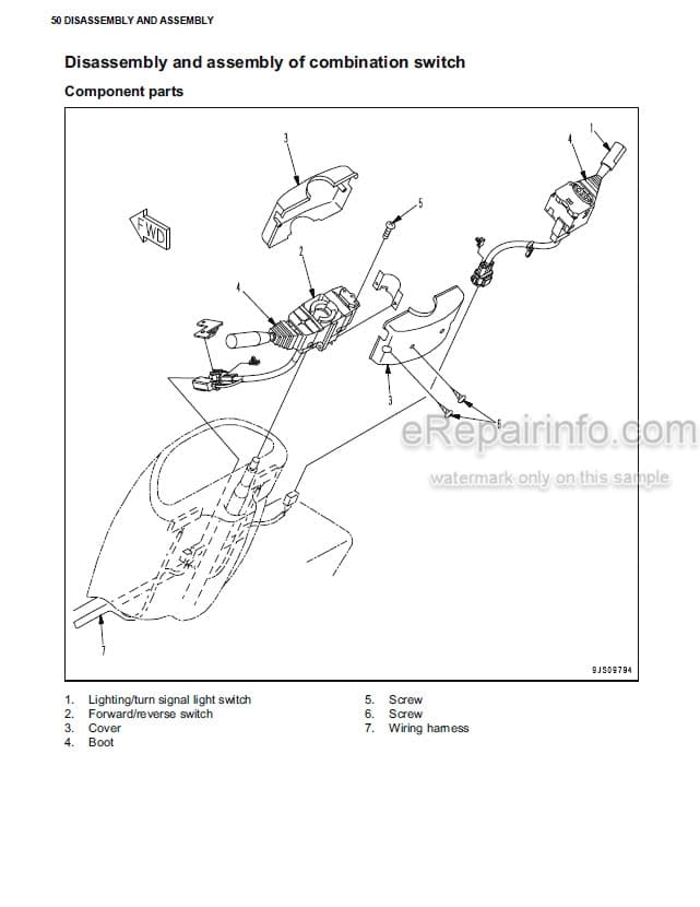 Photo 3 - Komatsu DX50 Series FD70-10 FD80-10 Service Manual Forklift Truck SM230