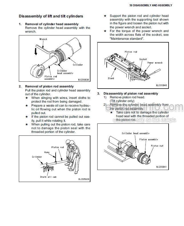 Photo 3 - Komatsu DX50 Series FD70-10 FD80-10 Service Manual Forklift Truck SM230