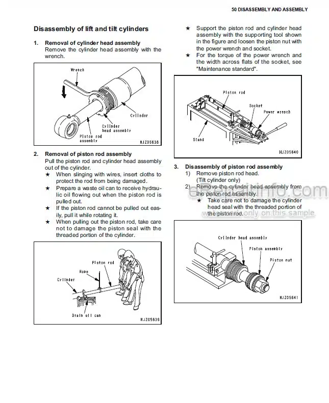 Photo 5 - Komatsu DX50 Series FD70-10 FD80-10 Service Manual Forklift Truck SM230