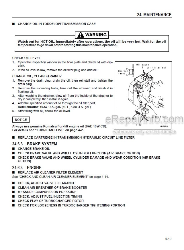 Photo 4 - Komatsu EX20 FD100-7 To FD160E-7 Operation And Maintenance Manual Forklift Truck OM112