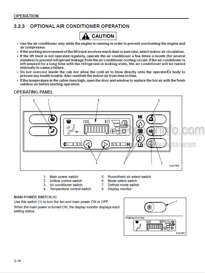 Photo 5 - Komatsu EX50 FD100-8 To FD160E-8 Operation And Maintenance Manual Forklift Truck OM122