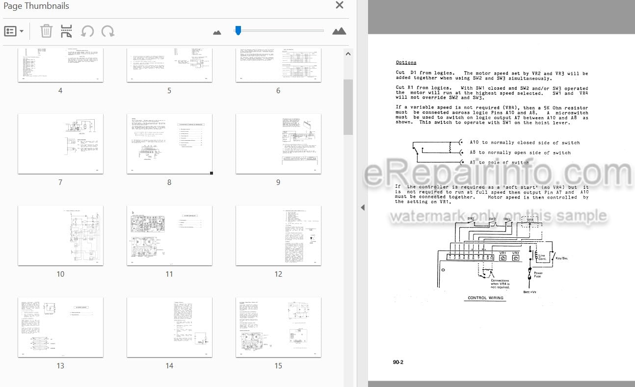 Photo 3 - Komatsu FB10-5 To FB18H1-5 Shop Manual Sevcontrol Electrical System For Forklift FB10 18.5ES-BE1
