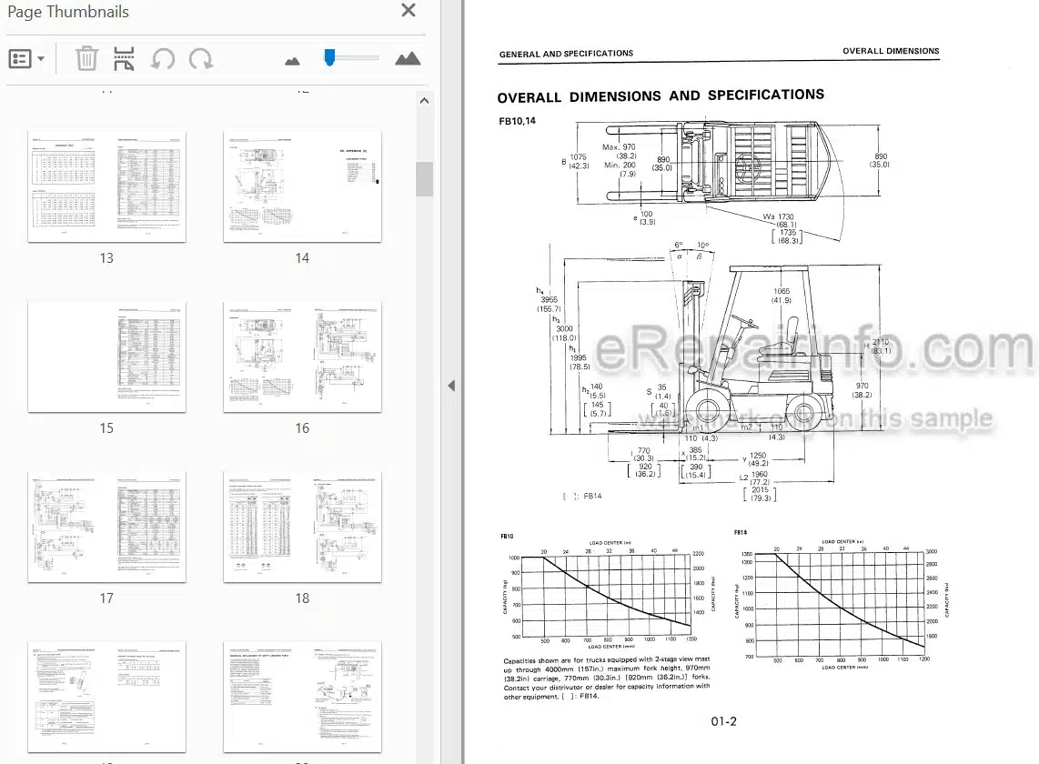 Photo 3 - Komatsu FB10-5 To FB18SH-5 Shop Manual Forklift FB10-185-BE.3