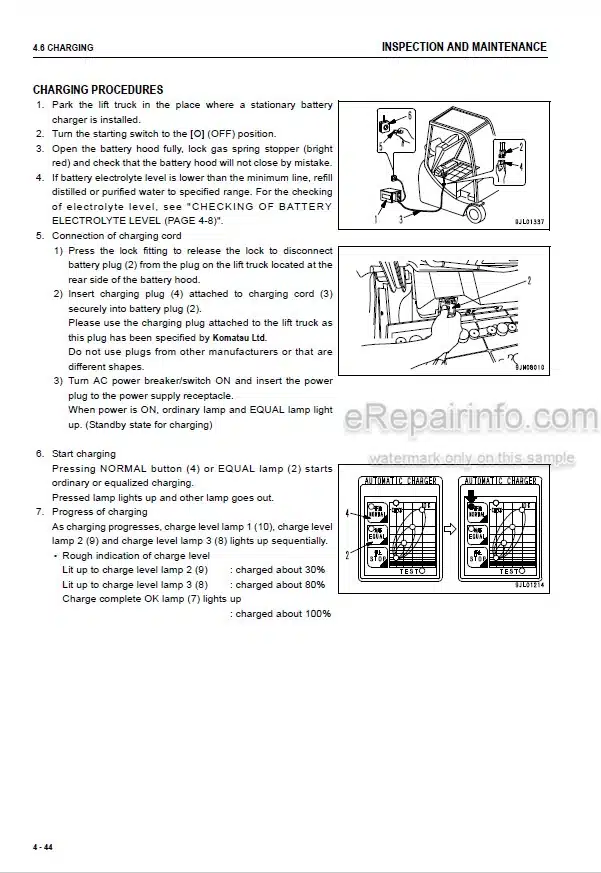 Photo 1 - Komatsu FB10M-12 To FB20M-12 Operation And Maintenance Manual Electric Lift Truck TEN00719-02