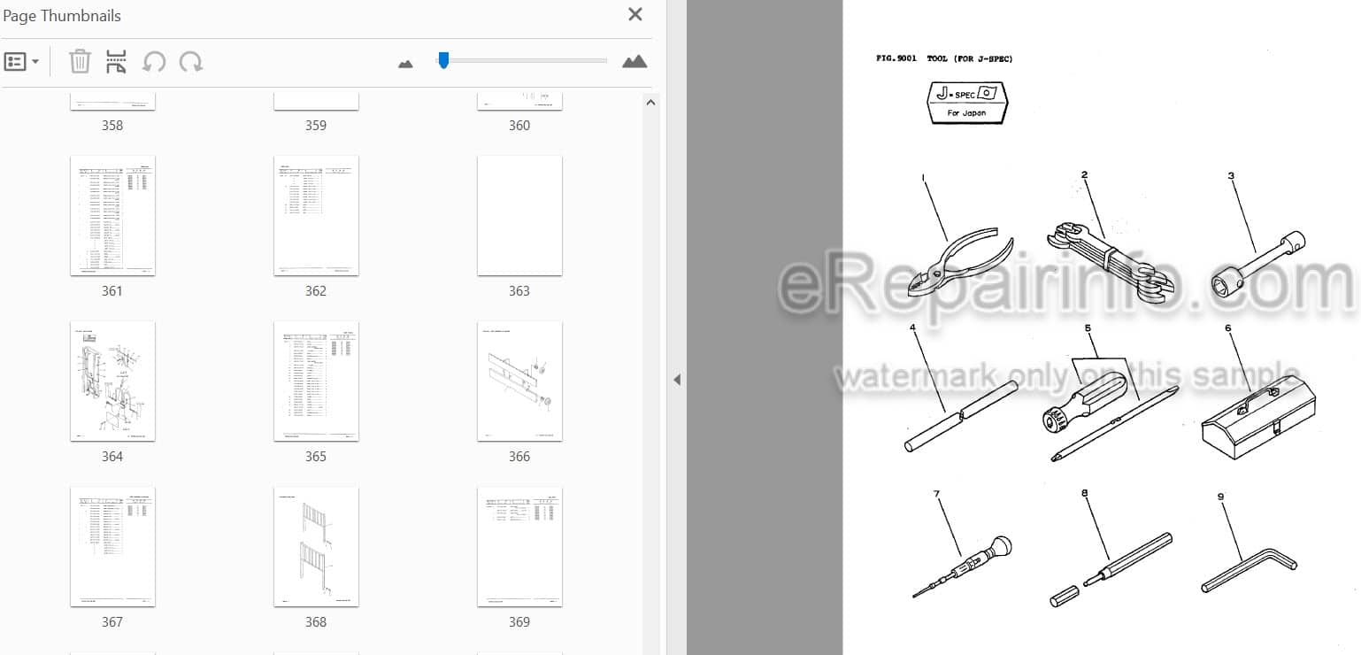 Photo 3 - Komatsu FB10M-2 FB13M-2 FB15M-2 FB18M-2 Parts Book Forklift Truck FB10M 18M-2-PNE2