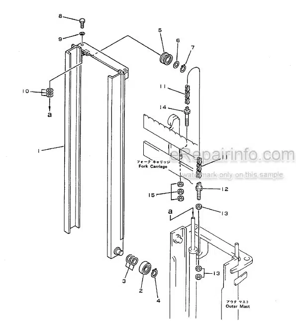 Photo 9 - Komatsu FB10M-2 FB13M-2 FB15M-2 FB18M-2 Parts Book Forklift Truck FB10M 18M-2-PNE2
