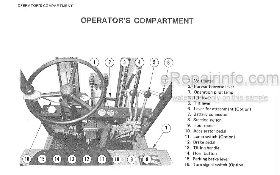 Photo 3 - Komatsu FB10N-1 FB13M-1 FB15M-1 Operation And Maintenance Manual Electric Lift Truck FB10M-13M-15M1-AE1