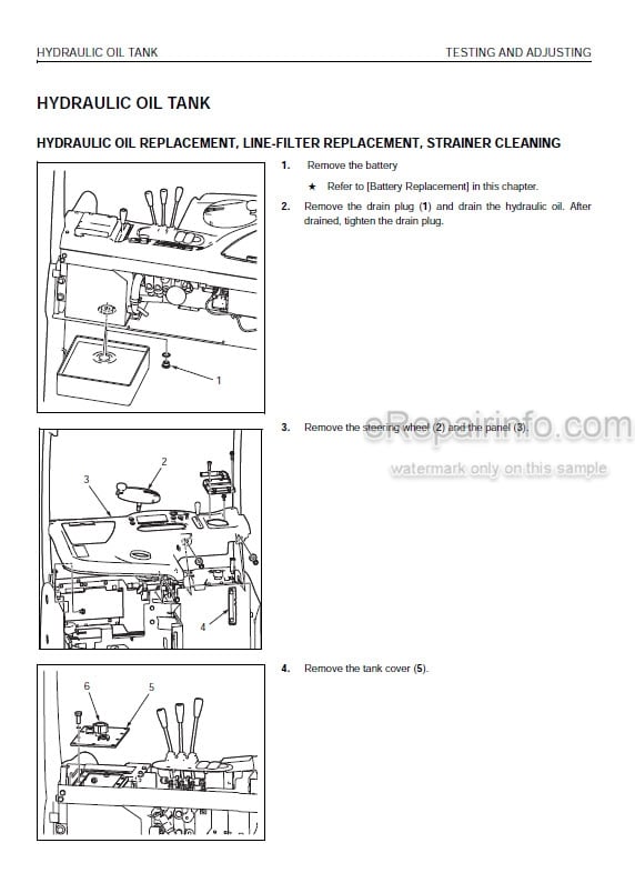 Photo 6 - Komatsu FB13MV-1E To FB20M-1E Shop Manual Electric Lift Truck FBM13-20-1E-BE1