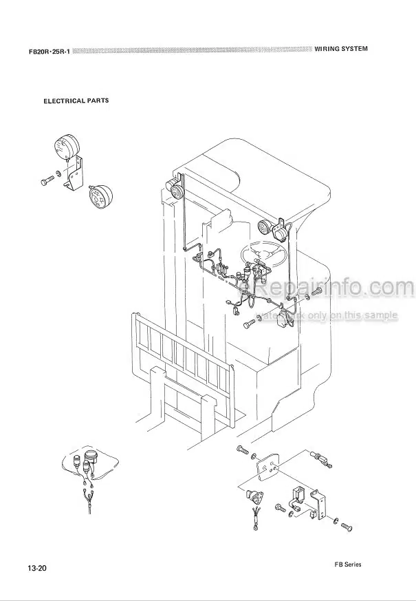 Photo 5 - Komatsu FB10S To FP25J-1 Shop Manual Electrical System For Electric Lift Truck FB10 25AB-E-BE2