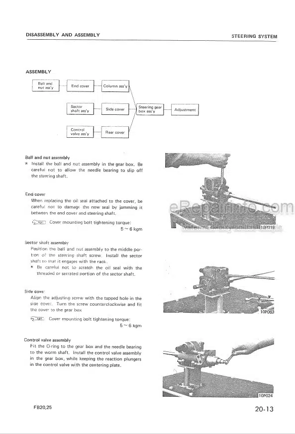 Photo 1 - Komatsu FB15H-3 To FB25SH-2 Shop Manual Forklift FB15H 25SH2-BE1