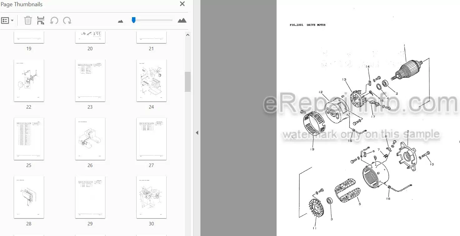 Photo 3 - Komatsu FB15SF-8 Parts Book Forklift Truck PRA08SF-01