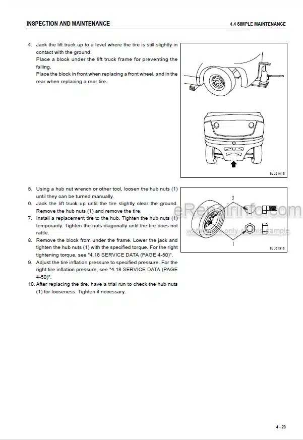 Photo 3 - Komatsu FB15U-12 FB18U-12 FB20AU-12 Operation And Maintenance Manual Electric Forklift Truck TEN00718-02
