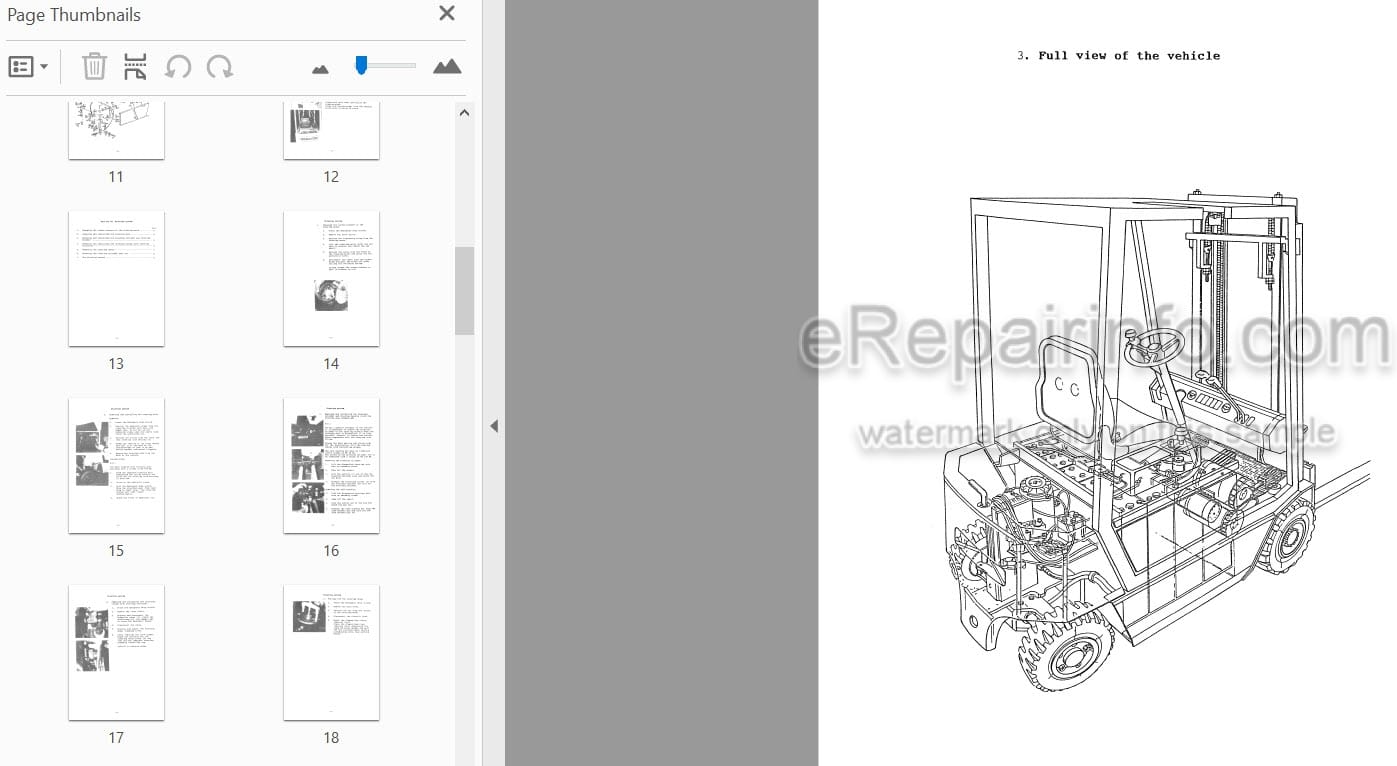 Photo 3 - Komatsu FB16-1E FB18-1E FB20-1E Shop Manual Electric Lift Truck FB16-20.1E-BE1